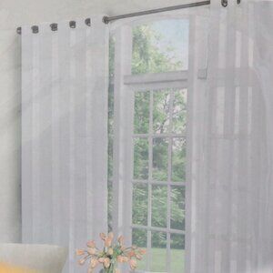 Curtain Fresh Window Panel Grommet Voile White 59"x95"